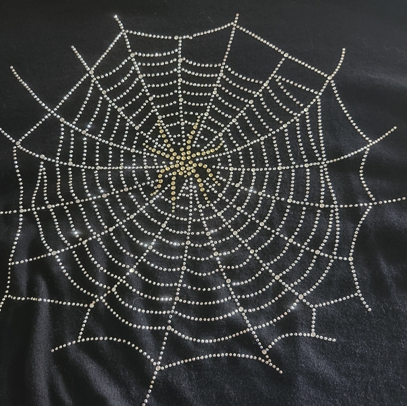 Beautiful beaded spider 🕷 web LS shirt. 🖤 - Picture 7 of 8